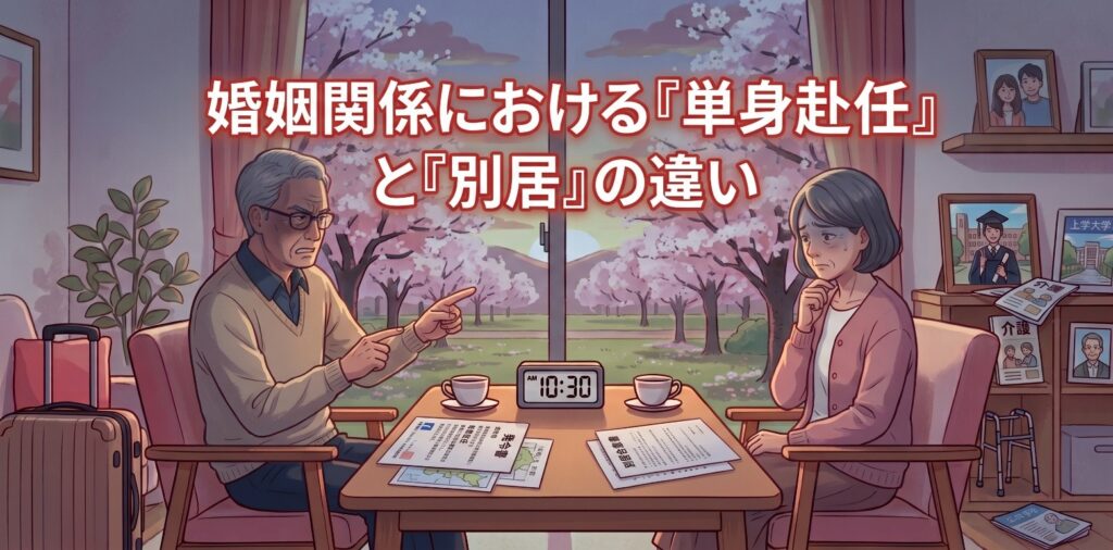 婚姻関係における『単身赴任』と『別居』の違い